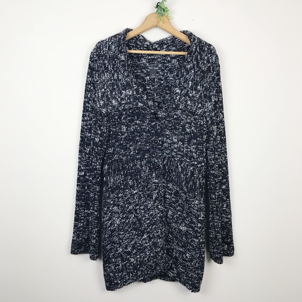 WHBM | Black & White Chunky Cardigan